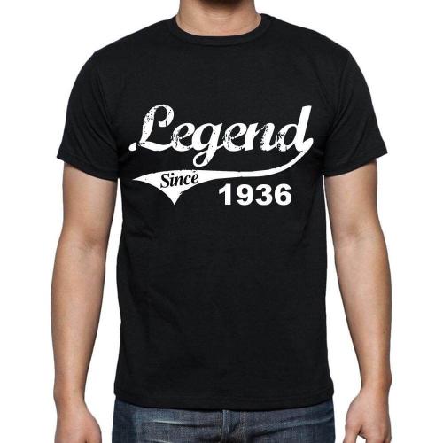 Homme Tee-Shirt Une Légende Depuis 1936 - Legend Since 1936 - 88 Ans T-Shirt Graphique Idée Cadeau 88e Anniversaire Vintage Année 1936 Nouveauté