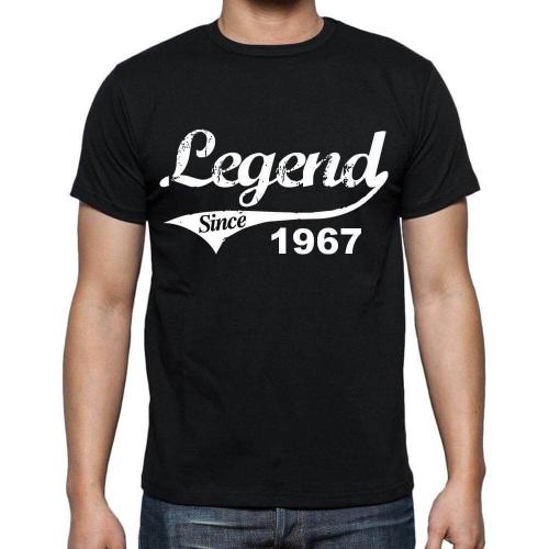 Homme Tee-Shirt Une Légende Depuis 1967 - Legend Since 1967 - 57 Ans T-Shirt Graphique Idée Cadeau 57e Anniversaire Vintage Année 1967 Nouveauté