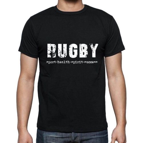 Homme Tee-Shirt Rugby Sport-Santé-Esprit-Succès - Rugby Sport-Health-Spirit-Success - T-Shirt Graphique Éco-Responsable Vintage Cadeau Nouveauté