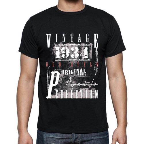 Homme Tee-Shirt Pièces D'origine Vieillies À La Perfection 1934 - Original Parts Aged To Perfection 1934 - 90 Ans T-Shirt Graphique Idée Cadeau 90e Anniversaire Vintage Année 1934 Nouveauté