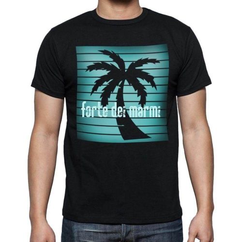 Homme Tee-Shirt Palmier Plage Vacances À Forte Dei Marmi - Palm, Beach, Holidays In Forte Dei Marmi - T-Shirt Graphique Éco-Responsable Vintage Cadeau Nouveauté