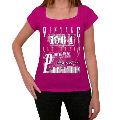 Femme Tee-Shirt Pièces D'origine Vieillies À La Perfection 1964 - Original Parts Aged To Perfection 1964 - 60 Ans T-Shirt Graphique Idée Cadeau 60e Anniversaire Vintage Année 1964 Nouveauté