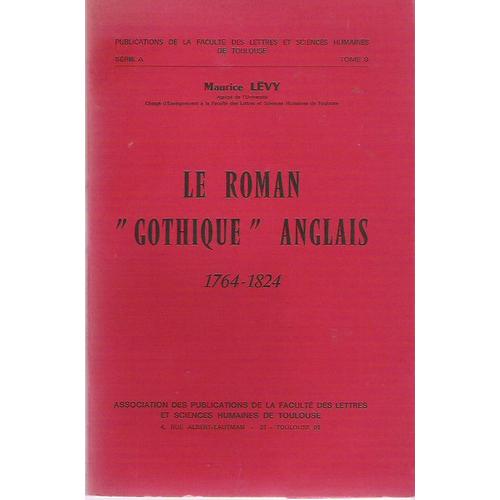 Le Roman "Gothique " Anglais