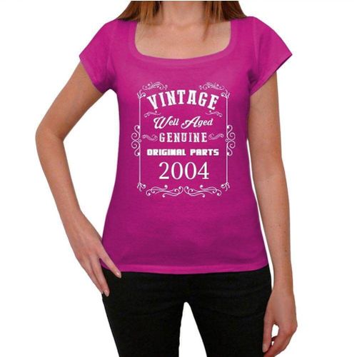 Femme Tee-Shirt Des Pièces D'origine Bien Vieillies Depuis 2004 - Well-Aged Genuine Original Parts Since 2004 - 20 Ans T-Shirt Graphique Idée Cadeau 20e Anniversaire Vintage Année 2004 Nouveauté