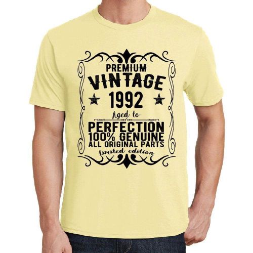 Homme Tee-Shirt - All Original Parts Aged To Perfection 1992 - 32 Ans T-Shirt Graphique Idée Cadeau 32e Anniversaire Vintage Année 1992 Nouveauté