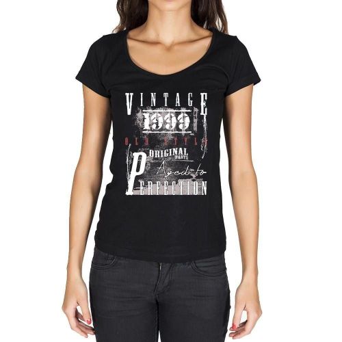 Femme Tee-Shirt Pièces D'origine Vieillies À La Perfection 1999 - Original Parts Aged To Perfection 1999 - 25 Ans T-Shirt Graphique Idée Cadeau 25e Anniversaire Vintage Année 1999 Nouveauté