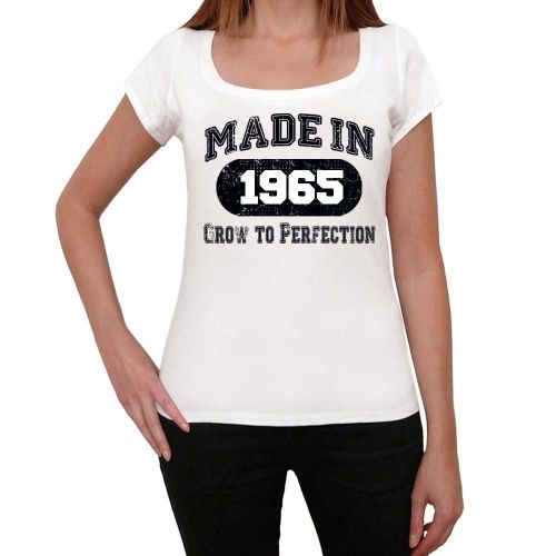 Femme Tee-Shirt Grandir À La Perfection Fabriqué En 1965 - Grow To Perfection Made In 1965 - 59 Ans T-Shirt Graphique Idée Cadeau 59e Anniversaire Vintage Année 1965 Nouveauté
