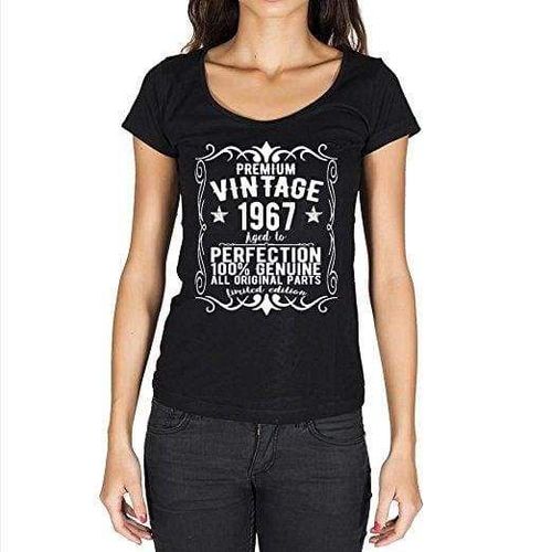 Femme Tee-Shirt - All Original Parts Aged To Perfection 1967 - 57 Ans T-Shirt Graphique Idée Cadeau 57e Anniversaire Vintage Année 1967 Nouveauté