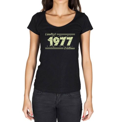 Femme Tee-Shirt Stars Édition Limitée 1977 - Stars, Limited Edition 1977 - 47 Ans T-Shirt Graphique Idée Cadeau 47e Anniversaire Vintage Année 1977 Nouveauté