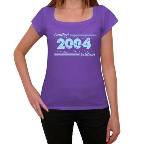 Femme Tee-Shirt Étoiles Édition Limitée 2004 - Stars, Limited Edition 2004 - 20 Ans T-Shirt Graphique Idée Cadeau 20e Anniversaire Vintage Année 2004 Nouveauté