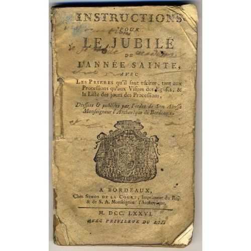Instructions Pour Le Jubilé De L'année Sainte