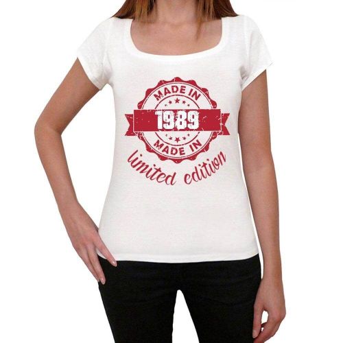 Femme Tee-Shirt Édition Limitée Fabriquée En 1989 - Limited Edition Made In 1989 - 35 Ans T-Shirt Graphique Idée Cadeau 35e Anniversaire Vintage Année 1989 Nouveauté