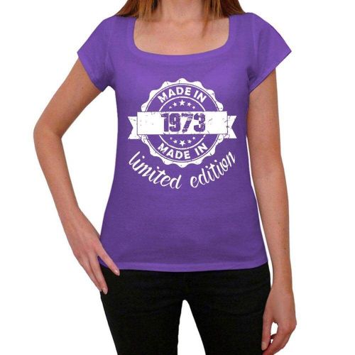 Femme Tee-Shirt Édition Limitée Fabriquée En 1973 - Limited Edition Made In 1973 - 51 Ans T-Shirt Graphique Idée Cadeau 51e Anniversaire Vintage Année 1973 Nouveauté