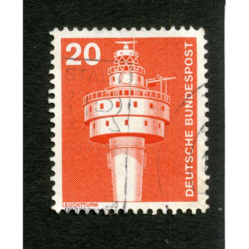 Timbre Oblitéré Deutsche Bundespost, Leuchtturm, 20