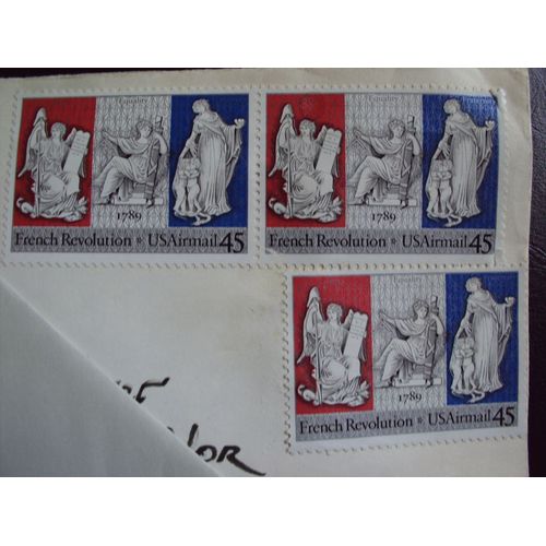 Lot De 3 Timbres...Usa  French Revolution 1789..