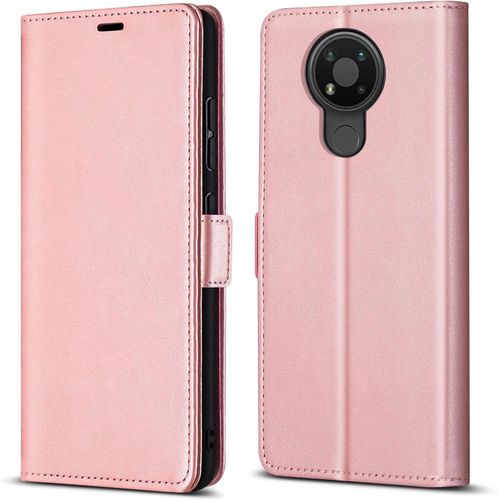 Coque Pour Nokia 3.4, Protection Housse En Cuir Pu Portefeuille Avec [Emplacements Cartes] [Fonction Support], Clapet Folio Etui Pour Nokia 3.4 (Rose)