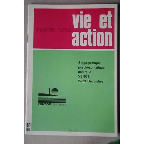 Vie Et Action  N° 89