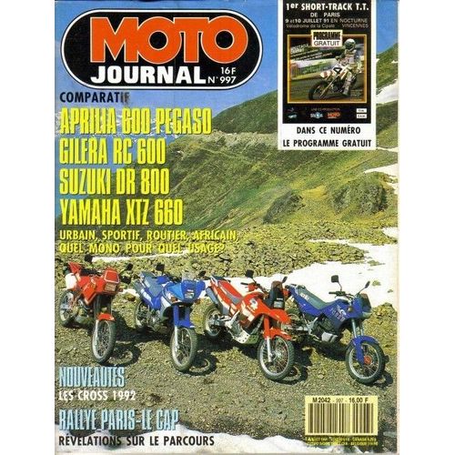 Moto Journal  N° 997 : Comparo Aprilia 600 - Gilera 600 - Suzuki Dr 800 - Yamaha Xtz 660