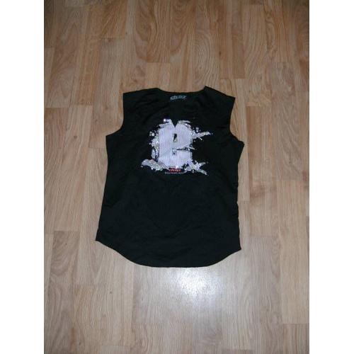 T-Shirt Ddp Noir Paillettes