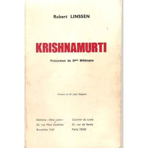 Krishnamurti Précurseur Du Iiiè Millénaire