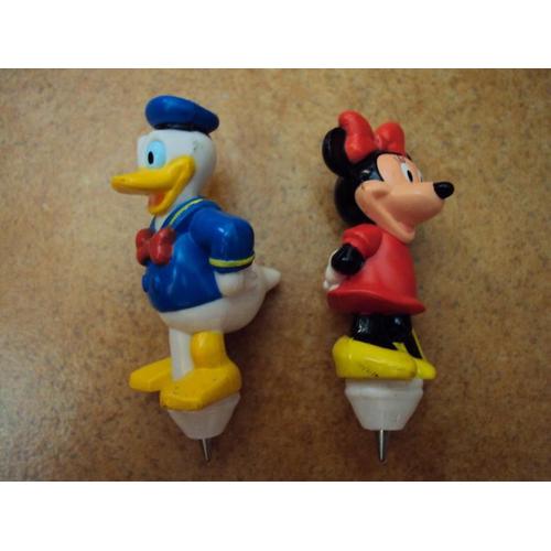 2 Stylos Bille Disney Minnie Et Donald - 7 Cm