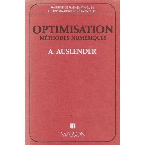 Optimisation - Méthodes Numériques