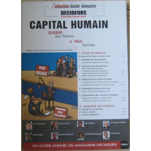 Decideurs  N° 1 : Capital Humain Guerre Des Talents Et Paix Sociale