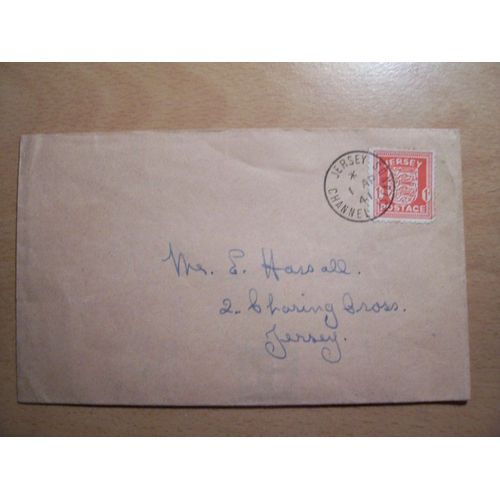 Enveloppe Timbrée Oblitérée Jersey 1941
