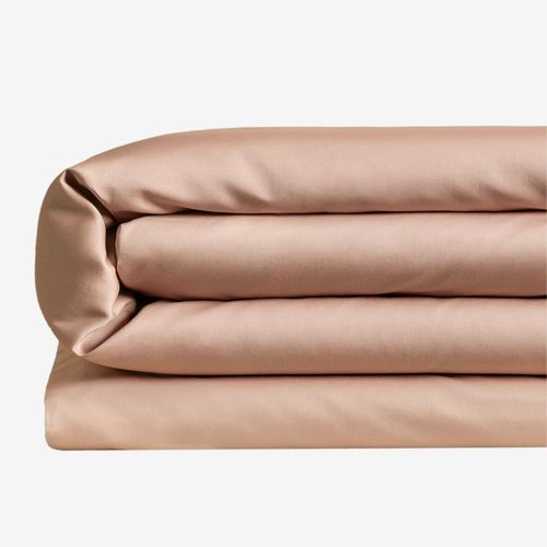Housse De Couette En Satin 300 Fils Sampras Rose Noisette