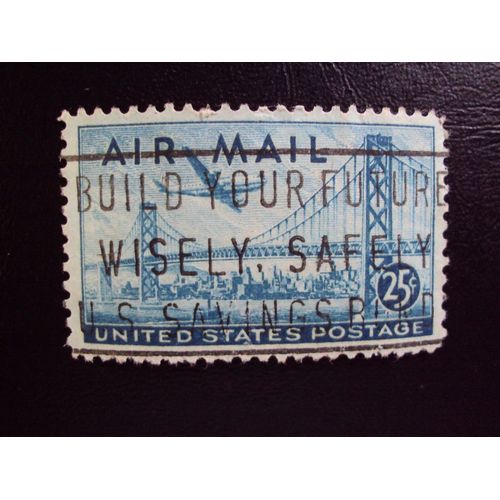 Etats-Unis...United States Postage .25 C. Air Mail New York.