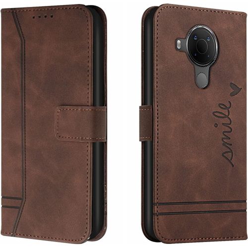 Coque Pour Nokia 3.4/5.4, Etui Cuir Avec Magnetique, Flip Pochette Housse Pour Nokia 3.4/5.4 Protection, Marron