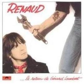 Horloge murale en vinyle 33 tours fait-main / thème Renaud, chanteur,  variete française -  France
