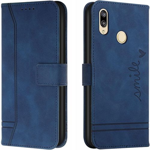 Coque Pour Honor 8x, Etui Cuir Avec Magnetique, Flip Pochette Housse Pour Honor 8x Protection, Bleu