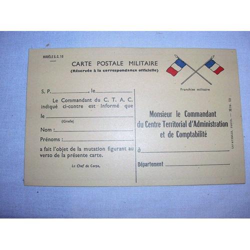 Ancienne Carte Postale Militaire En Franchise Postale