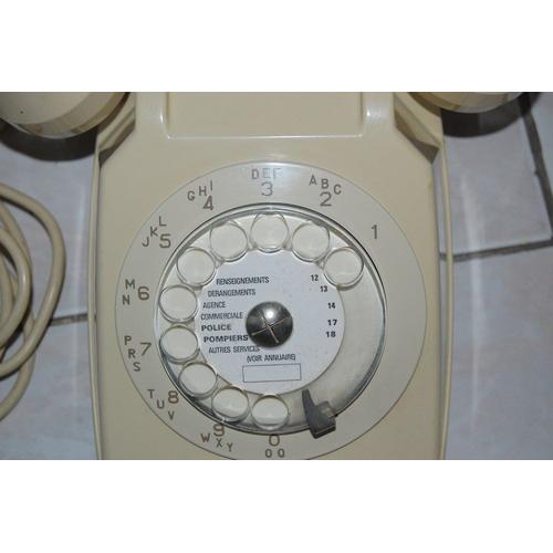 Socotel S63 - Téléphone ivoire à cadran