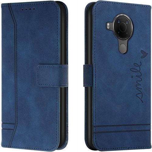 Coque Pour Nokia 3.4/5.4, Etui Cuir Avec Magnetique, Flip Pochette Housse Pour Nokia 3.4/5.4 Protection, Bleu