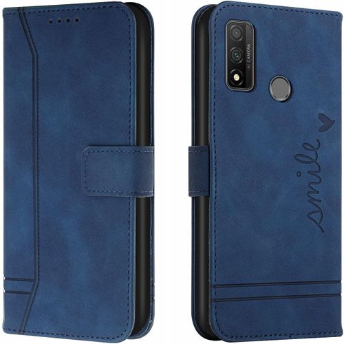 Coque Pour Huawei P Smart 2020, Etui Cuir Avec Magnetique, Flip Pochette Housse Pour Huawei P Smart 2020 Protection, Bleu