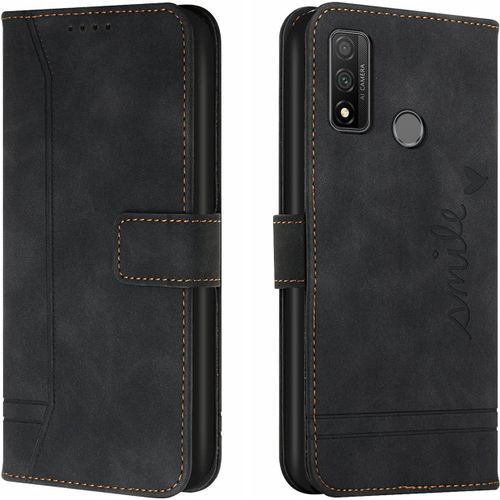 Coque Pour Huawei P Smart 2020, Etui Cuir Avec Magnetique, Flip Pochette Housse Pour Huawei P Smart 2020 Protection, Noir