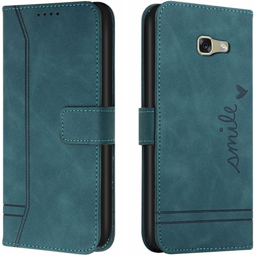 Coque Pour Galaxy A3 2017 / Galaxy A320, Etui Cuir Avec Magnetique, Flip Pochette Housse Pour Galaxy A3 2017 / A320 Protection, Vert