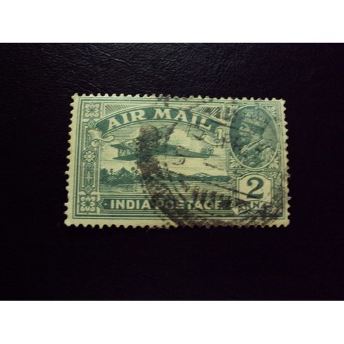 Inde...Avion Air Mail. India Postage : 2 Annas. Oblitéré.