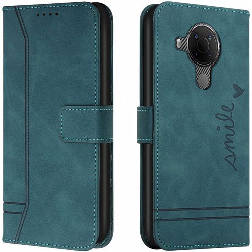 Coque Pour Nokia 3.4/5.4, Etui Cuir Avec Magnetique, Flip Pochette Housse Pour Nokia 3.4/5.4 Protection, Vert