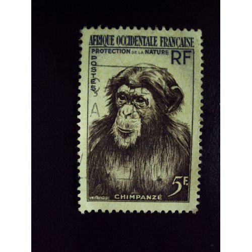 Afrique Occidentale Francaise..Protection De La Nature. R.F.Chimpanzé..5 F. Oblitéré.