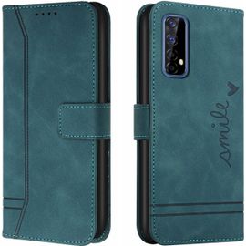Coque Pour Realme 7 4g / Realme Narzo 20pro, Etui Cuir Avec Magnetique, Flip Pochette Housse Pour Realme 7 4g / Realme Narzo 20pro Protection, Vert