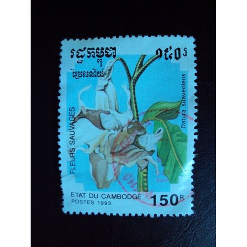 Cambodge...Etat Du Cambodge..Fleurs Sauvages.1993 Oblitéré.