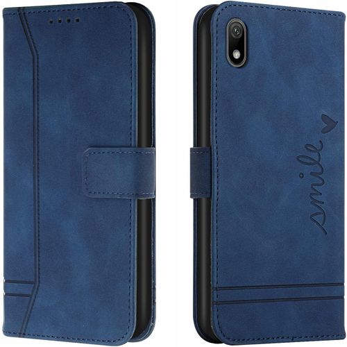 Coque Pour Huawei Y5 2019 / Honor Play 3e / Honor 8s 2019/2020, Etui Cuir Avec Magnetique, Flip Pochette Housse Pour Huawei Y5 2019 Protection, Bleu