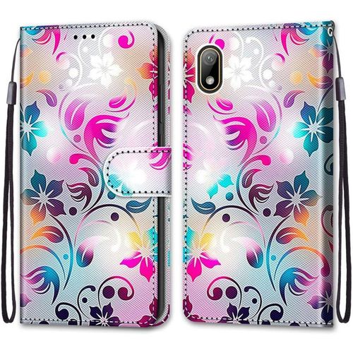 Coque Pour Huawei Y5 2019 / Honor 8s, Etui En Cuir Pu Portefeuille Housse Coque Avec 360 Degres Silicone Antichoc Protection Cover Cuir Pochette Magnetique Und Flip Bequille (Fleur 1)