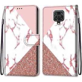 Coque Pour Xiaomi Redmi Note 9s / Note 9 Pro, Etui En Cuir Pu Portefeuille Housse Coque Avec 360 Degres Silicone Antichoc Protection Cover Cuir Magnetique Und Flip Bequille (Marbre)