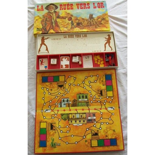 Jeu De Société Vintage La Ruée Vers L'Or - Édition Ancienne Complète - Occasion