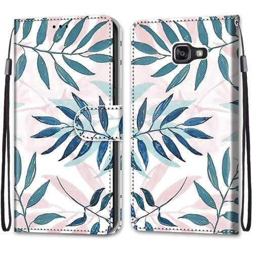 Coque Pour Samsung Galaxy A5 2016/ A510, Etui En Cuir Pu Portefeuille Housse Coque Avec 360 Degres Silicone Antichoc Protection Cover Cuir Pochette Magnetique Flip Bequille (Conifere)