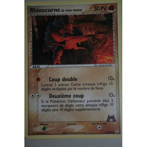 Carte Pokemon  Rhinocorne